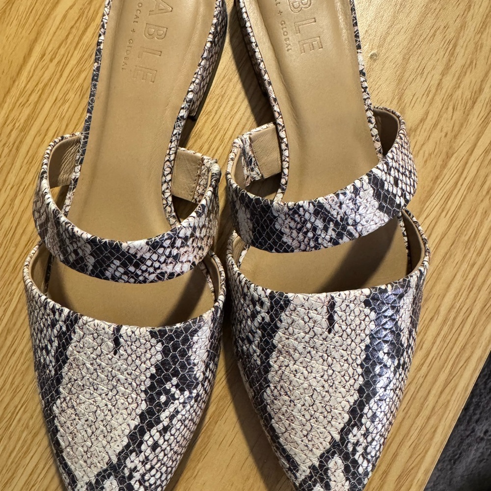 ABLE Women's Snakeskin Pattern Flats